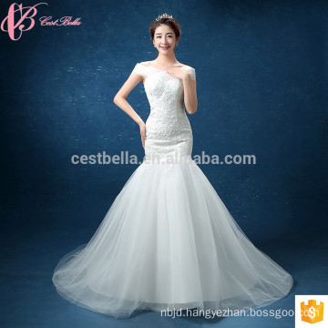 Latest Design Elegant Off-Shoulder Alibaba Mermaid Wedding Dress 2017